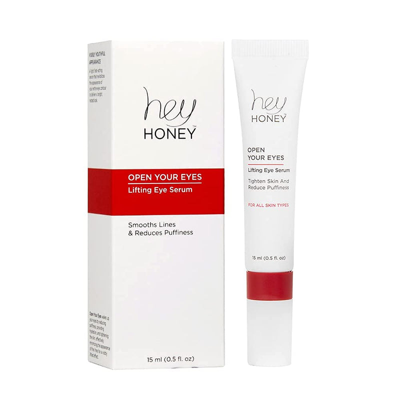 Hey Honey, Open Your Eyes, Lifting Eye Serum. Light fluid revitalizes the appearance of your entire eye contour to deliver a bright, rested look. 0.5 oz. - BeesActive Australia