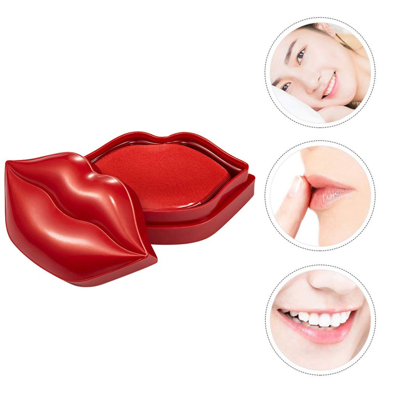 Healifty 20pcs Gel Lip Mask Crystal Lip Masks Lip Plumper Pads Gel Patch Lip Pads for Moisturizing Lip Remove Dead Skin Anti Chapped Anti-Aging - BeesActive Australia