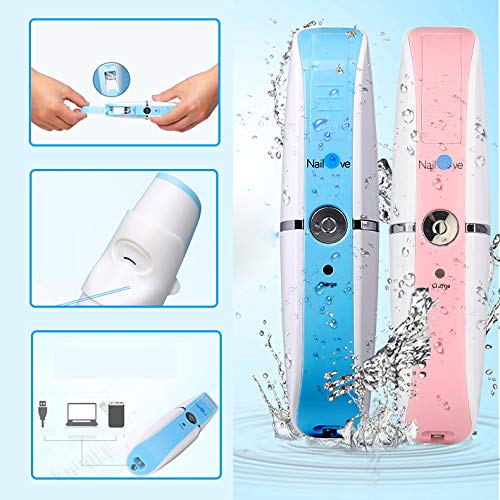 Nailove Electric Nail Clippers Fingernails Automatic Manicure Portable Charging Cut Polish Trim Nail Grinder File for Baby Adults NL6311 Blue (Blue) - BeesActive Australia