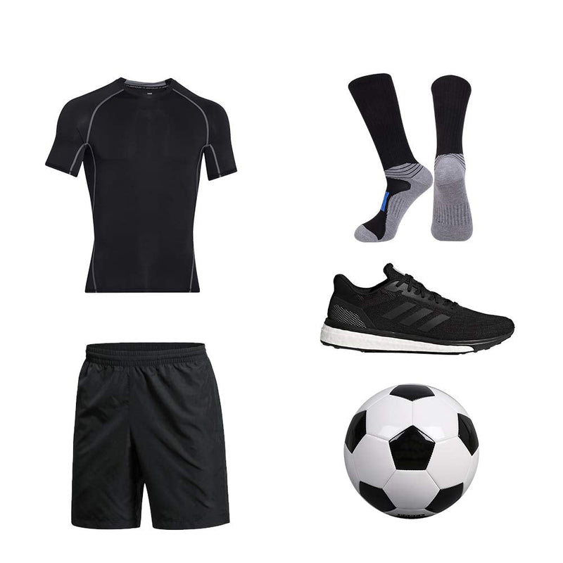 JOYNÉE Mens Athletic Performance Crew Socks for Running and Training 6 Pack Black(6 Pairs) - BeesActive Australia
