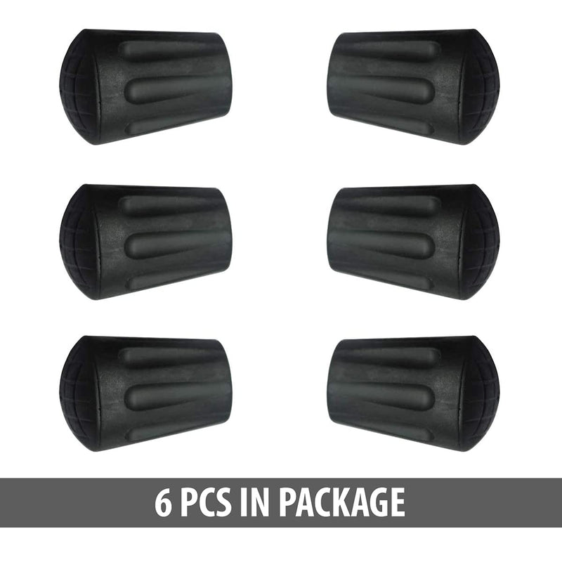 Hiking Pole Tips - 6 Pack - Replace Lost or Worn Standard Hiking and Trekking Pole Tips - BeesActive Australia