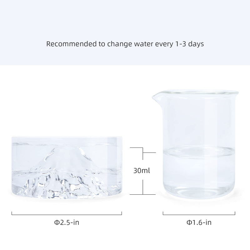 Niteangel Hamster Feeding & Water Bowls: - Mount Fuji Series Glass Drinking Bowls for Dwarf Syrian Hamsters Gerbils Mice Rats or Other Similar-Sized Small Pets White - BeesActive Australia