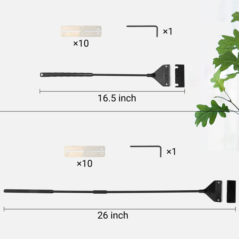 SWETOR Algae Scraper for Glass Aquarium,Fish Tank Scraper with 10 Replaceable Blades,Aquarium Cleaning Tools,Fish Tank Algae Scraper with Blade Safety Cover. 16.5 Inch - BeesActive Australia