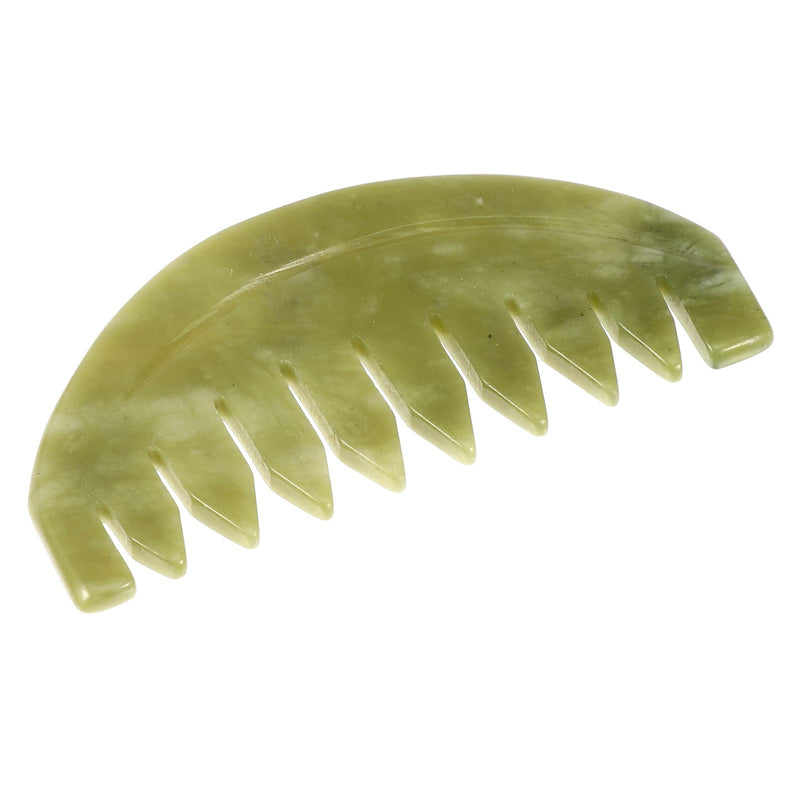 Mobestech Jade Hair Comb Scraping Comb Jade Massage Comb Head Massage Comb Jade Scraper Guasha Comb Stone Hair Comb for Head Massage - BeesActive Australia