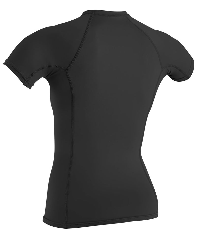 [AUSTRALIA] - O'Neill Women's Basic Skins UPF 50+ Short Sleeve Rash Guard Large Black 