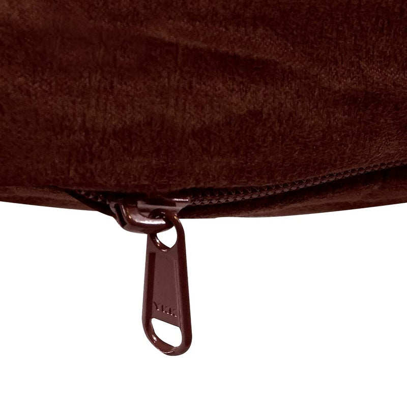 Floppy Dawg Universal Round Dog Bed Replacement Cover. Removable and Machine Washable Cover for Donut and Round Beds. Large 36W. Brown with Beige Top - BeesActive Australia