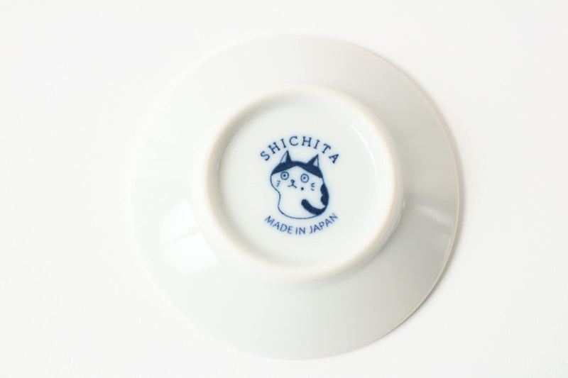 Mino ware Japanese Ceramics Mini Plate/Dish Set of 5 Five Cat Faces White & Blue made in Japan (Japan Import) GBS001 - BeesActive Australia