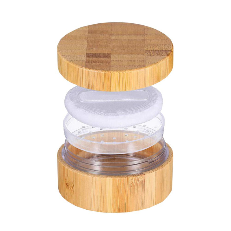 30ml Upscale Wood Cosmetic Container with Lids Loose Powder Container Travel Cosmetic Jar Pot Makeup Sample Containers Tins - BeesActive Australia