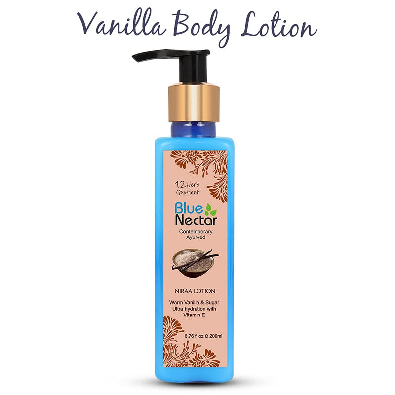 Blue Nectar Shea Butter Warm Vanilla and Sugar Body lotion Cream with Vitamin E for ultra hydration (12 Herbs, 6.7 oz) - BeesActive Australia