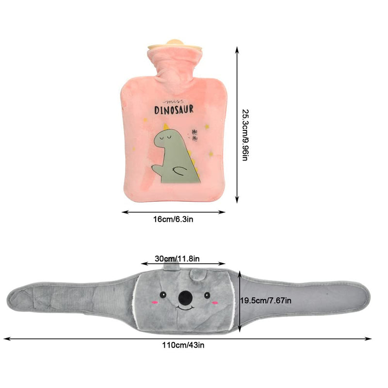 TIMESETL Hot Water Bottle, Rubber Warm Water Bag ,Hot Water Pouch with Soft Plush Hand Waist Warmer Cover for Pain Relief from Arthritis,Headaches, Hot and Cold Therap Soft Fluff,Warm Gift in Winter Color2 - BeesActive Australia
