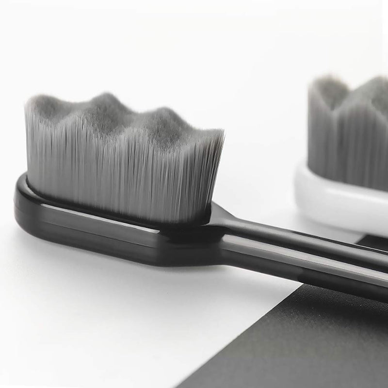 EasyHonor Extra Soft Toothbrush for Sensitive Gums, Micro-Nano Manual Toothbrush with 20000 Soft Floss BristleS 6 Packs(Gray + White bristles) - BeesActive Australia