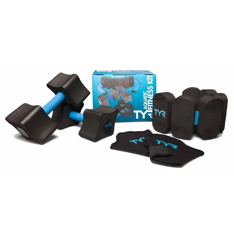 TYR Aquatic Fitness Kit One Size Black/Blue - BeesActive Australia