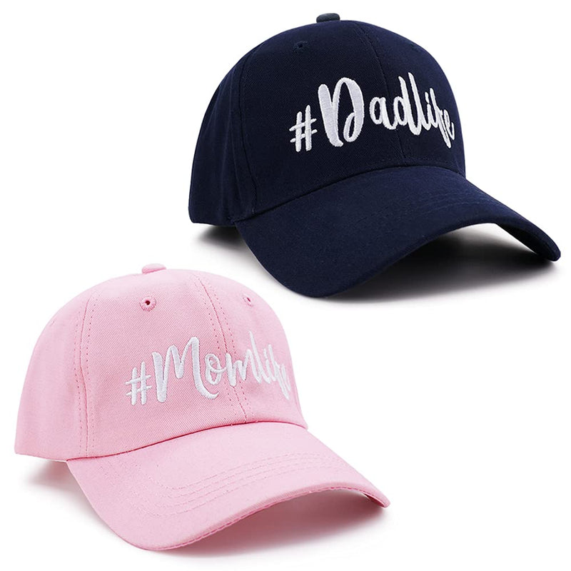 PopCrew™ Mom & Dad Hat | Funny Embroidered Adjustable Baseball Cap Gift for Couples Parents #Momlife #Dadlife - BeesActive Australia