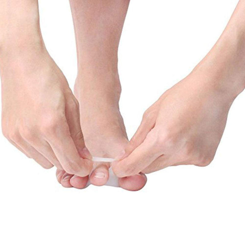 PEDIMEND™ Silicone Gel Hammer Toe Straightener - Toe Separators for Overlapping Toes - Stretches & Aligns Toes - Perfect for Hammer Toes/Crooked Toes/Claw Toe - Unisex - Foot Care (White - 5PAIR) White - 5pair - BeesActive Australia