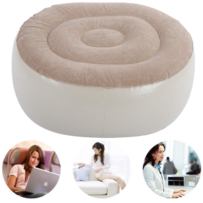 Inflatable Foot Stool PVC Air Inflatable Stool Ottoman Chair for Dorm or Outdoor Camping or Sports - BeesActive Australia