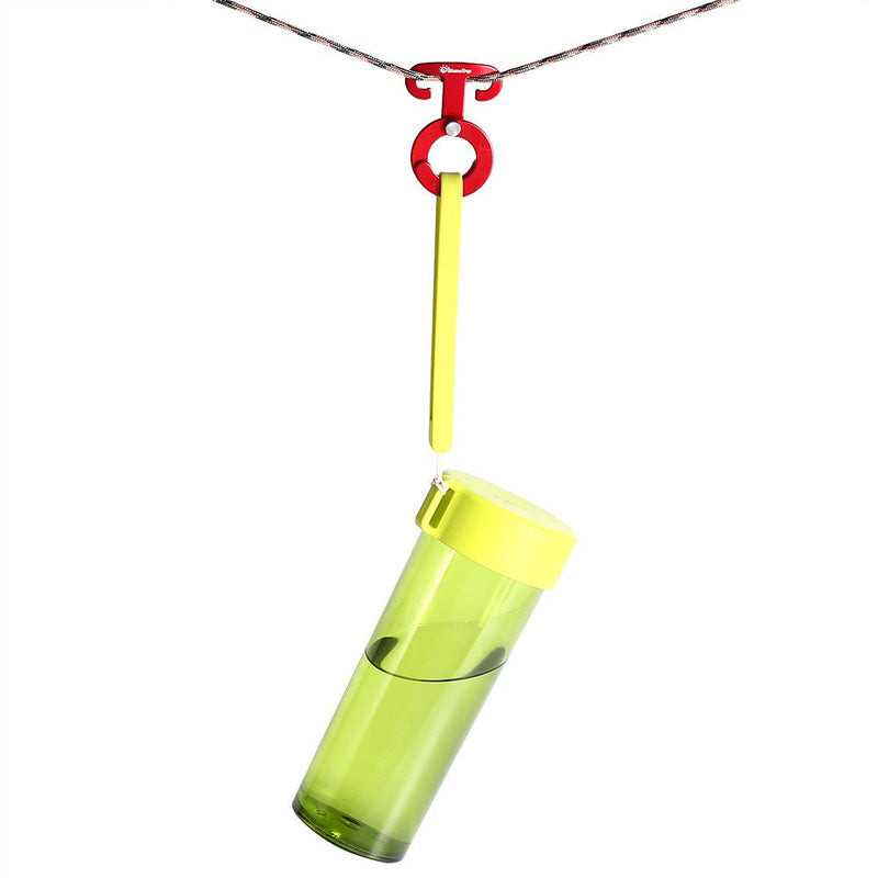 ZJchao 4pcs Camping Tent Rope Buckle Aluminum Alloy Self-Locking Carabiner Hook Hanger Rope Tightener Fastener Wind Rope Hanging Buckle Quickdraws Red - BeesActive Australia