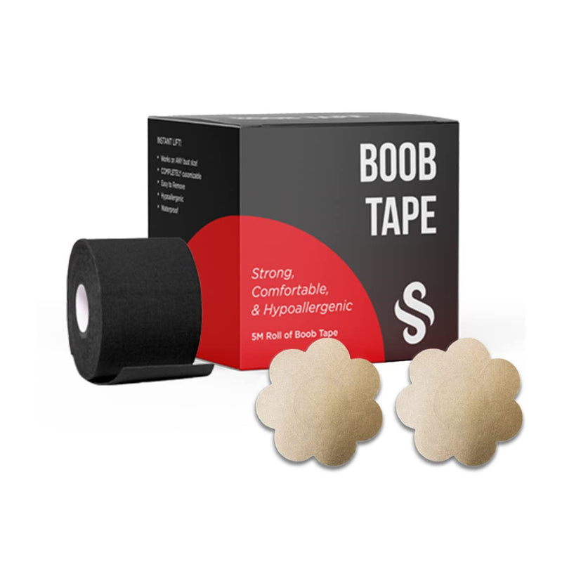 The Perfect Sculpt Black Breast Lifting Tape, Sweatproof and Waterproof, Push Up, Works for Any Bust Size A - G… - BeesActive Australia