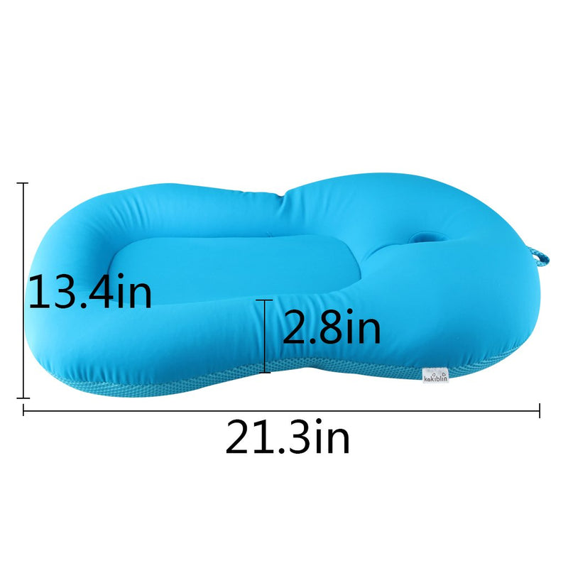 Baby Bath Pillow, Floating Baby Bath Cushion Soft Bath Tub Support Pillow Pad for Baby Infant from 0-6 Month, Blue - BeesActive Australia