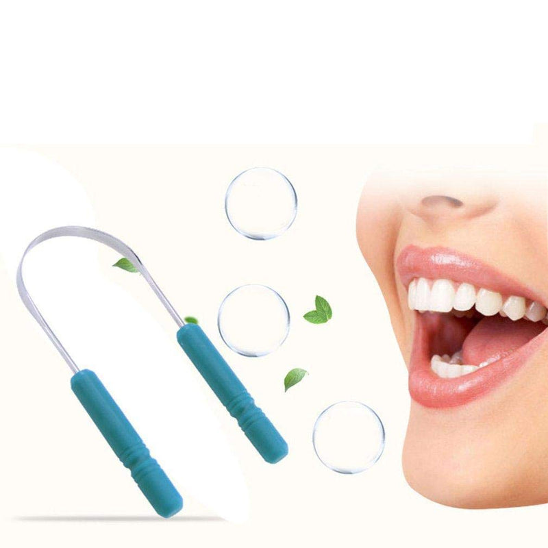A1SONIC® Stainless Steel Tongue Scraper Cleaner for Adults Dental Tongue Scraper Set of 4 (Pink and Green) - BeesActive Australia
