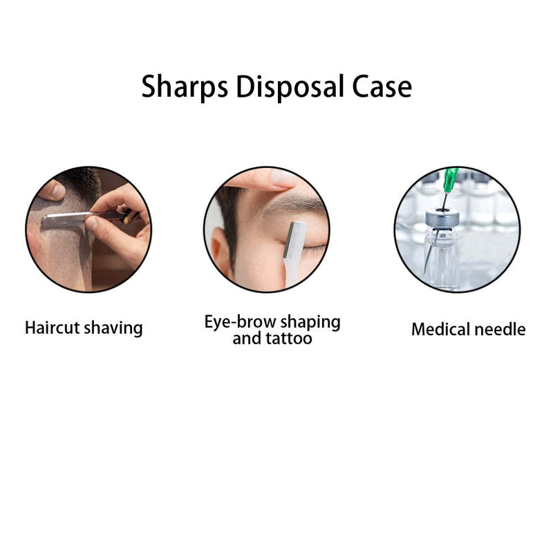 Sharps Disposal Case - Sharps Bin Disposal Blade Storage Box Tattoo Blade Syringe Needle Trash Waste Container Case (Red) Red - BeesActive Australia