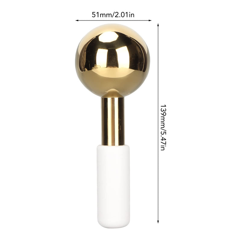 Facial Skin Care Ice Globes, Stainless Steel Ball Skin Soothing Facial Ice Globes, Massager for Face Neck and Eyes(White Handle) White Handle - BeesActive Australia