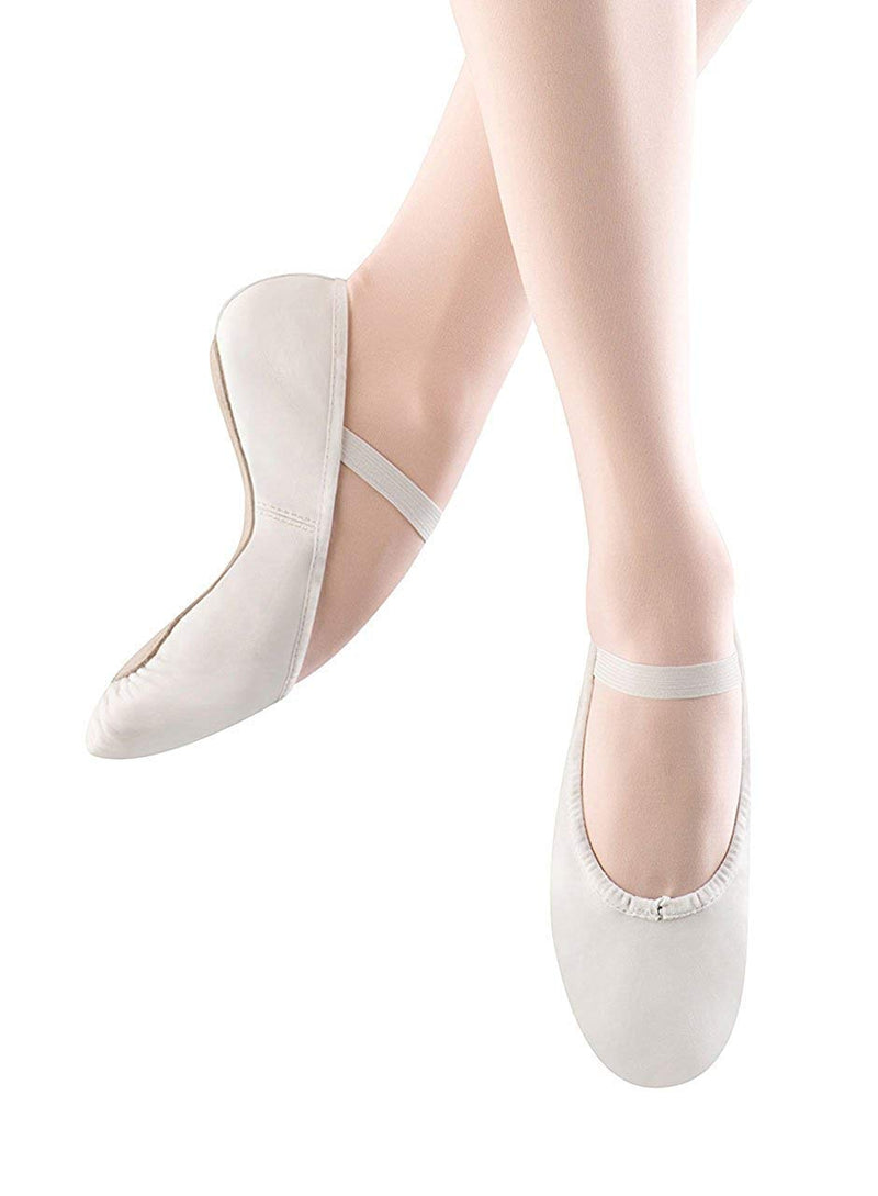 [AUSTRALIA] - Bloch Girls Dance Dansoft Full Sole Leather Ballet Slipper/Shoe, White, 7.5 X-Wide Toddler 