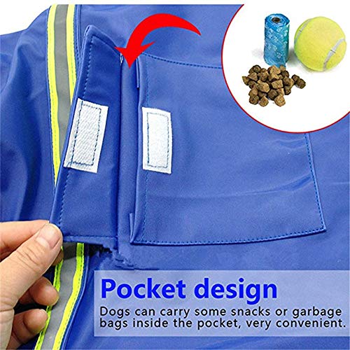 JWPC Dog Raincoat Reflective Waterproof Lightweight Adjustable Dog Rain Jacket with Hood for Small Medium Large Dogs XX-Large Yellow - BeesActive Australia