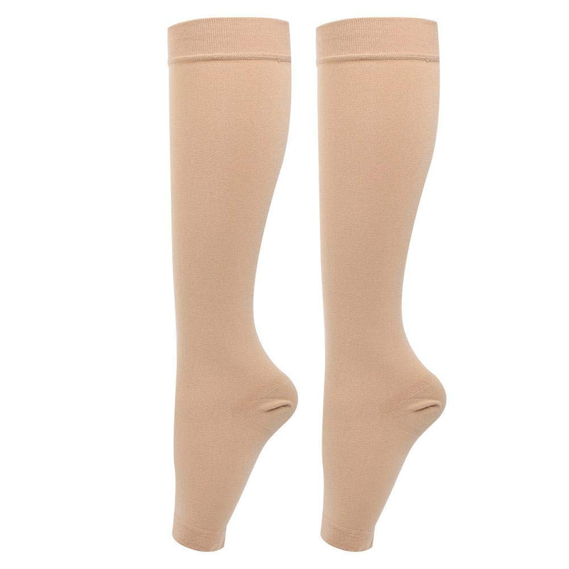 Elastic Compression Socks Knee-High Varicose Veins Socks Leg Slimming Body Care Stockings for Women & Men Running Flight Travel Nurses Edema S - BeesActive Australia