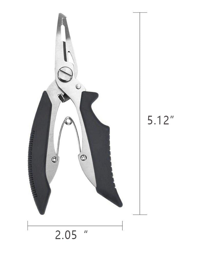 ZONGR Fish Lip Gripper Muti-Function Fishing Pliers,Fish line Cutter,Hook Removers Pliers,Rustproof Saltwater Split Ring Tool - BeesActive Australia