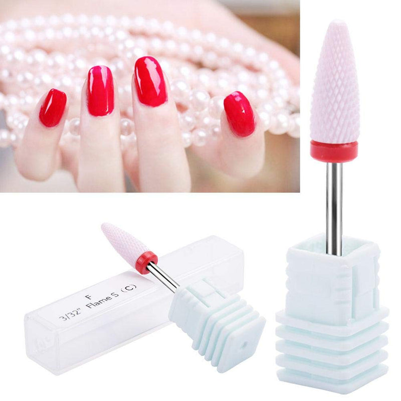 Ceramic Cylinder Shape Nail Drill Bits, Nail Drill Grinding Head for Nails Cuticle Manicure Pedicure, Nail Gel Polish Remove, Suit for Electric Manicure Drill Machine(21ST) 21ST - BeesActive Australia