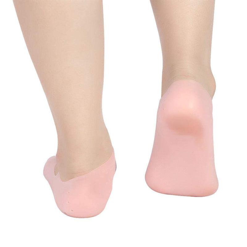 2pcs Moisturizing Silicone Sock, Silicone Moisturizing Socks for Women and Men Foot, Non-slip Silicone Socks, Anti-split Moisturizing Socks, Foot Care Protection Tools(M-rose) M rose - BeesActive Australia