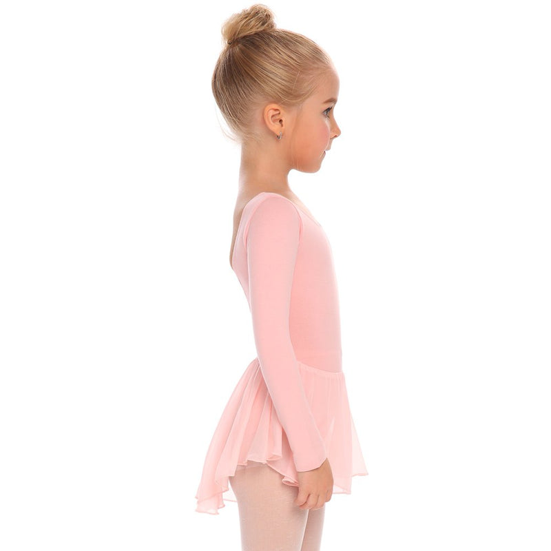 [AUSTRALIA] - Arshiner Kids Girls Classic Long Sleeve Leotard Dance Ballet Dress Light Pink 3-4T 