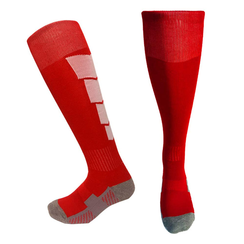 VWU Unisex Knee High Double Stripes Athletic Soccer Football Tube Socks for Adults&Children Multi C Small - BeesActive Australia