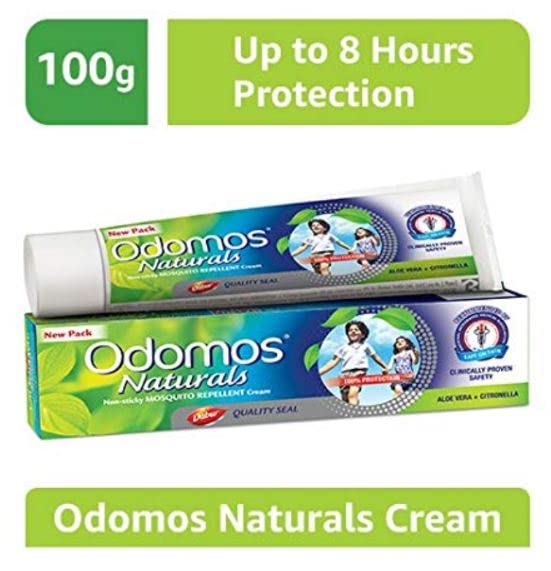 Odomos Naturals Non-Sticky Mosquito Repellent Cream | Aloevera + Citronella | Pack of 2 | 100g Each - BeesActive Australia