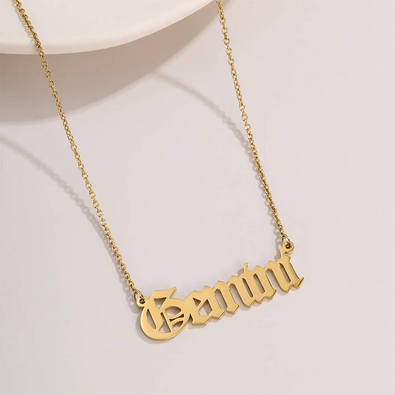 Aimimier Constellation Necklace Gemini Necklace Astrology Jewelry Personalized Name Gift for Girlfriend Women (Gold) Gold - BeesActive Australia