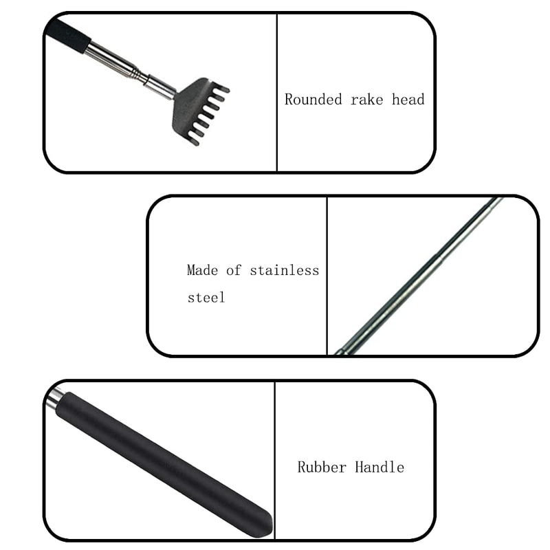 Back Scratcher, Portable Extendable Back Scratcher, Telescopic Back Scratcher, Stainless Steel Back Scratcher Massager, Telescopic Back Scratch - BeesActive Australia