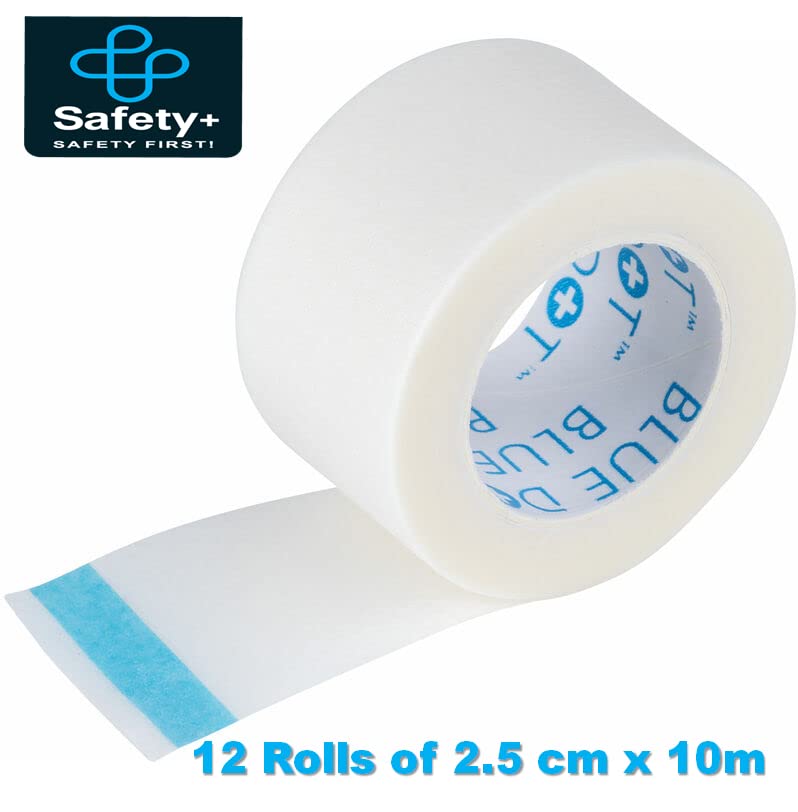 Safety+ Pack of 6-12 MICROPORE Surgical Tape First Aid Medical Tape Microporous Tape Strong, Breathable, Comfortable, Multipurpose Tape White Easy Tea (12 Rolls of 2.5cm x 10m) 12 Rolls of 2.5cm x 10m - BeesActive Australia