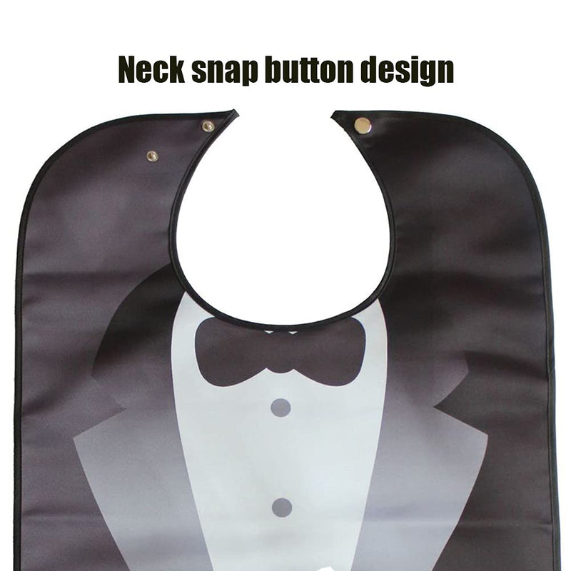 Bibs for Adult Funny, Suit Adult Bibs for Men Waterproof Bandana Elderly Bibs for Eating- 1 Pcs - BeesActive Australia