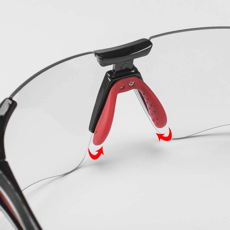 ROCKBROS Cycling Sunglasses Photochromic Bike Glasses for Men Women Sports Goggles UV Protection Black Red - BeesActive Australia