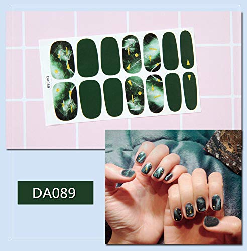 WOKOTO 6 Sheets Marbling Nail Art Polish Wraps Stickers With 1Pcs Nail File Gradient Adhesive Nail Decal Strips Manicure Kit For Women - BeesActive Australia