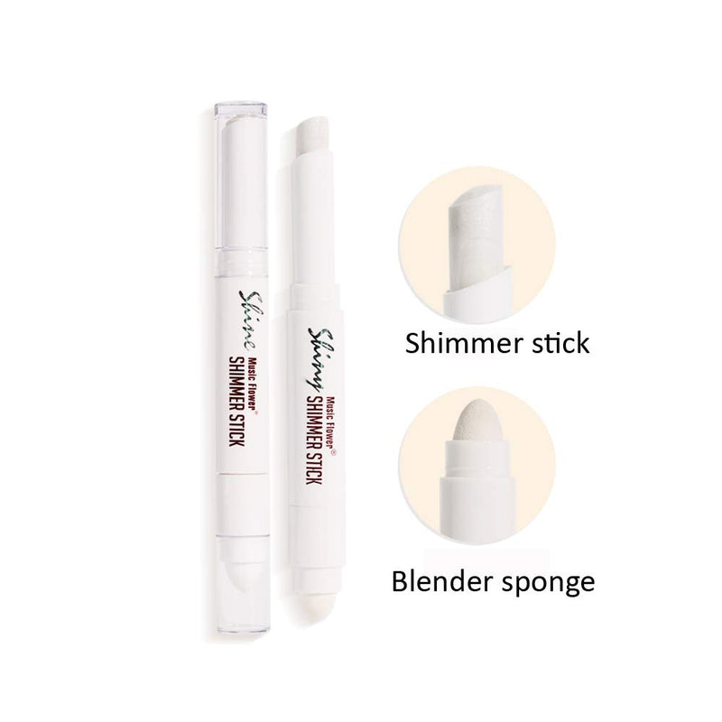 Music Flower Double Ended Shimmer Highlighter Stick Brighten Face Makeup Bronzes Contour Pencil Oil-Control - BeesActive Australia