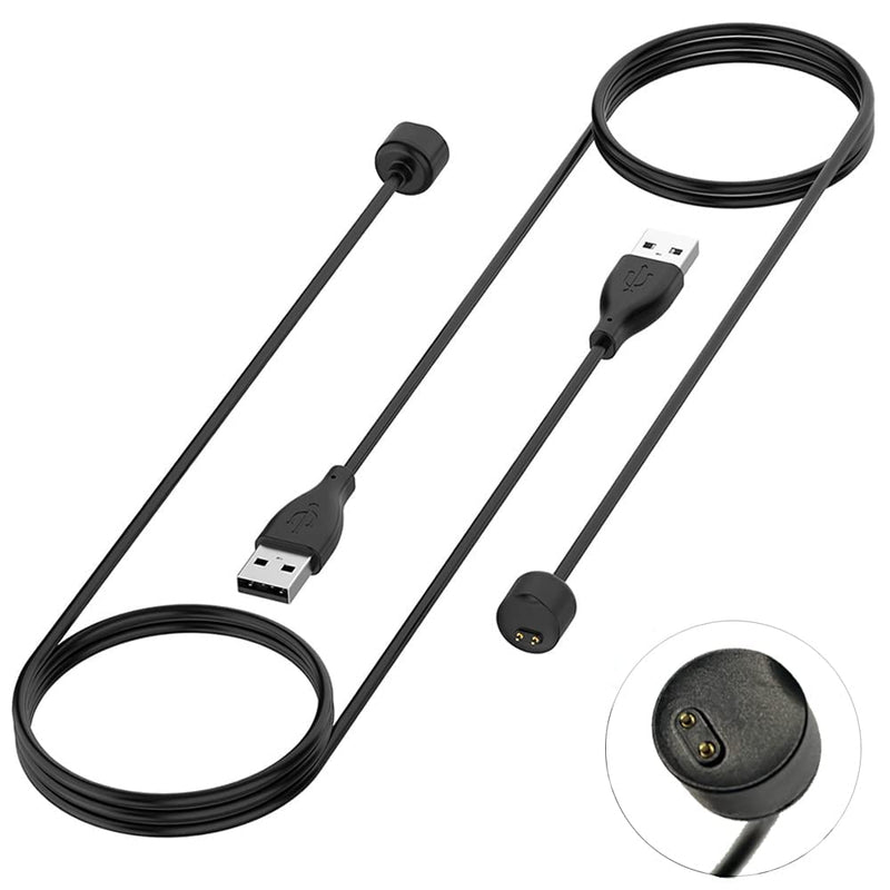 Charging Cable Compatible with Xiaomi Mi Band 6, Magnetic Charger Cord Replacement Charge Dock for Mi Band 5 Fitness Tracker Accessories (2-Pack, 1.64ft) - BeesActive Australia