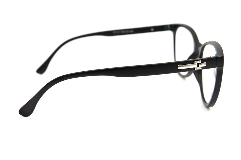 Stylish Cat Eye Oversized Reading Glasses Retro 1950/60s Metal Hinges DX61 Black 1.0 x - BeesActive Australia