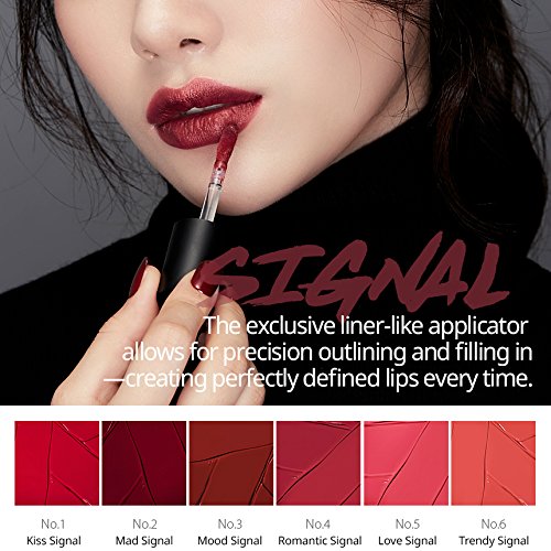 WITHME Signal Velvet Lip Master (Kiss Signal) [K-beauty] A lightweight lip stain with a revolutionary formula for ultra-matte, high impact color and a lightweight, naked-lip feel. Kiss Signal - BeesActive Australia