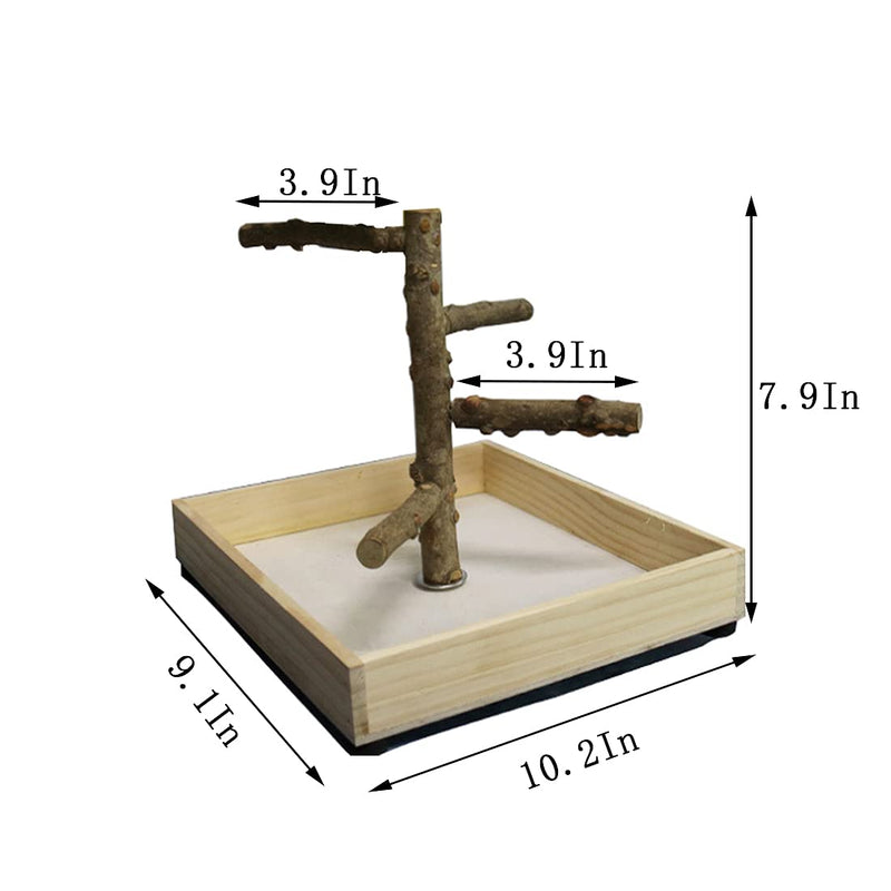 Hamiledyi Bird Perch Stand Tabletop,Parrot Playground Bird Gym Natural Wooden Perch PlayStand Platform for Parrots Parakeets Canaries Cockatiels Conure Lovebirds - BeesActive Australia