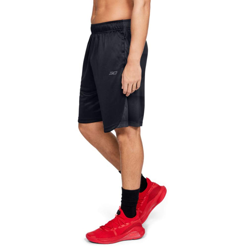 Under Armour Mens Curry 10-inch Elevated Short Black (001)/Pitch Gray Small - BeesActive Australia