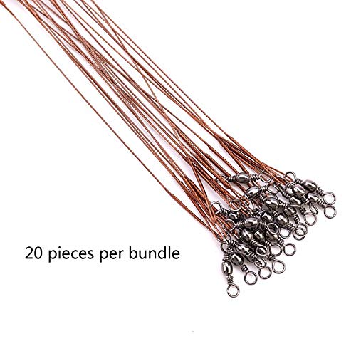 [AUSTRALIA] - YOTO 100PCS Fishing Leaders Wire Tooth Proof Stainless Steel with swivels Snap Kits Connect Tackle Lures Rig or Hooks 5 Size… 5 Colors 