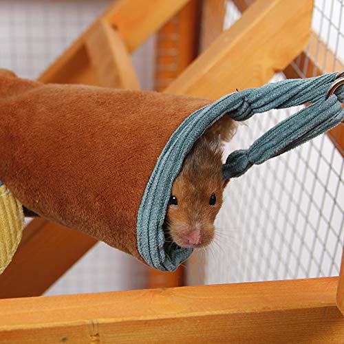 ABLAZEZAI Ferrets Hammock Tunnel Soft Warm Bed Hanging Small Animal Hammock Pet Sleeping Bag for Ferret Squirrel Rat Sugar Glider Mice Rat - BeesActive Australia