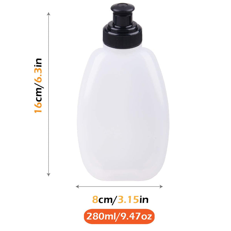 Azarxis BPA Free Water Bottles Flask Leakproof for Running Hydration Belt Fanny Packs for Triathlon Marathon Hiking Cycling Climbing Runner 280ml/9.5oz - 2 Pack - BeesActive Australia