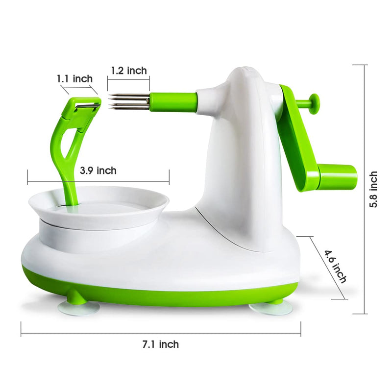 Upgraded Apple Peeler and Corer for Apple Pear Citrus Manual Rotating Kitchen Gadget Includes 2 Replacement Heads and 1 Splitter - BeesActive Australia